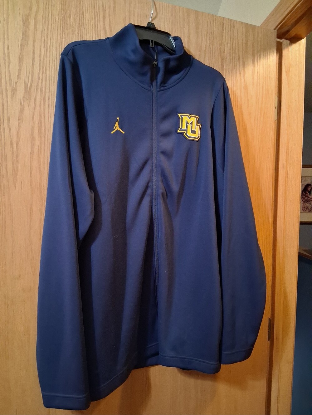 Jordan Brand Marquette Golden Eagles Quarter-Zip Track Jacket navy blue XXL
